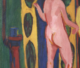 Ernst-Ludwig Kirchner, Badende im Raum, Reproduktion im Saarlandmuseum am 06.12.2019