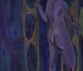 Ernst-Ludwig Kirchner, Badende im Raum, Reproduktion im Saarlandmuseum am 06.12.2019
