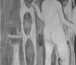  Ernst-Ludwig Kirchner, Badende im Raum, Reproduktion im Saarlandmuseum am 06.12.2019