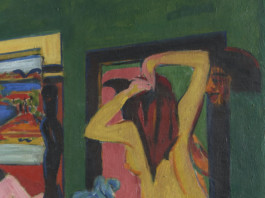 Ernst-Ludwig Kirchner, Badende im Raum, Reproduktion im Saarlandmuseum am